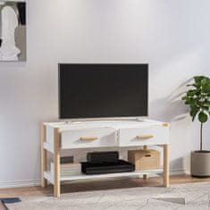 Greatstore TV stolek bílý 82 x 38 x 45 cm kompozitní dřevo
