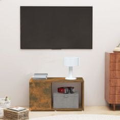 Greatstore TV skříňka kouřový dub 60 x 24 x 32 cm kompozitní dřevo