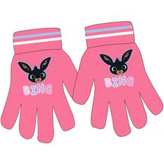 E plus M Dívčí pletené prstové rukavice Zajíček Bing
