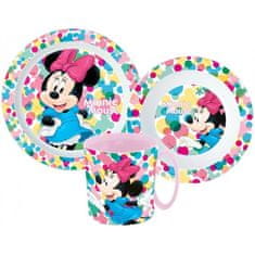 Stor Sada plastového nádobí Minnie Mouse s velkým hrnkem