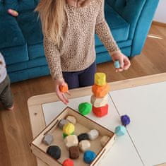 Ulanik Montessori dřevěná hračka "Dřevěné kameny" 25 dílů