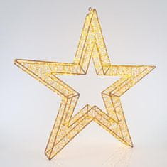 Eurolamp SA Vánoční dekorace Svítící hvězda, 4800 teple bílých LED diod, 70 cm, 1 ks