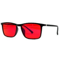 UVtech SLEEP-3R stylové brýle proti modrému a zelenému světlu - červené