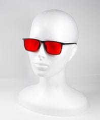 UVtech SLEEP-3R stylové brýle proti modrému a zelenému světlu - červené