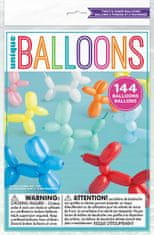 Unique Modelovací balónky barevní mix 144 ks