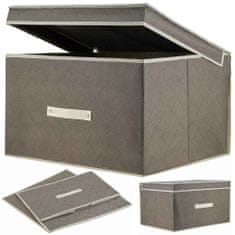 EDANTI Skládací úložná krabice Organizér Do Skříní Na Oblečení Doplňky Prádlo 50x40x30 cm - Béžové