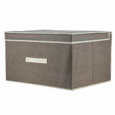 EDANTI Skládací úložná krabice Organizér Do Skříní Na Oblečení Doplňky Prádlo 50x40x30 cm - Béžové