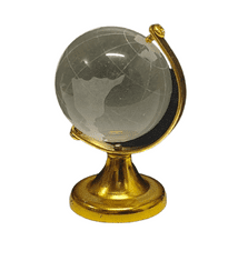INTEREST Skleněný dekorativní globus ve zlaté barvě.