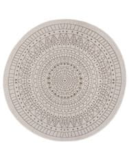 NORTHRUGS Kusový koberec Twin-Wendeteppiche 105475 Linen kruh – na ven i na doma 140x140 (průměr) kruh
