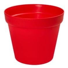 botle Květináč Červená Klasický Kulatý 34x28 cm Mrazuvzdorný Plastický