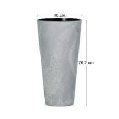 nabbi Vysoký plastový květináč DTUS400E 40 cm - šedý beton