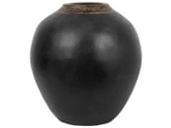 Beliani Dekorativní váza černá LAURI