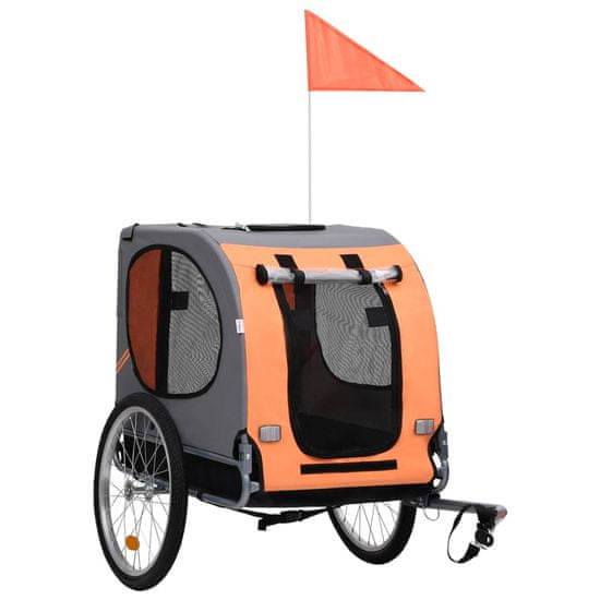Petromila Vozík za kolo pro psa oranžový a šedý