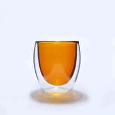 Termosklenice s dvojitým sklem 150ml - amber
