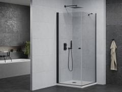 Mexen Pretoria sprchový kout 70x70, transparent, černá + sprchová vanička včetně sifonu (852-070-070-70-00-4010B)