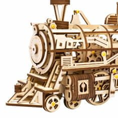 Robotime 3d dřevěné mechanické puzzle parní lokomotiva
