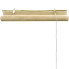 Vidaxl Přirozeně zbarvená bambusová roleta 140 x 160 cm