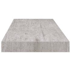 shumee Plovoucí nástěnné police 2 ks betonově šedé 60x23,5x3,8 cm MDF