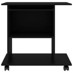 Greatstore Počítačový stůl černý 80 x 50 x 75 cm dřevotříska