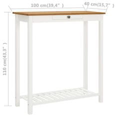 shumee Barový stůl 100 x 40 x 110 cm masivní dubové dřevo