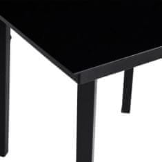 Petromila Zahradní jídelní stůl černý 140 x 70 x 74 cm ocel a sklo