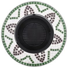 shumee Mozaikové ohniště zelené 68 cm keramika