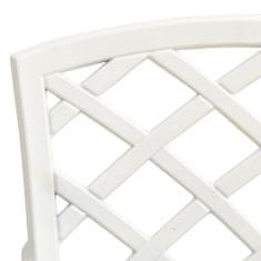 Vidaxl Zahradní židle 6 ks litý hliník bílé