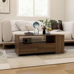 shumee Konferenční stolek hnědý dub 102 x 55 x 42 cm kompozitní dřevo