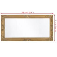 Petromila Nástěnné zrcadlo barokní styl 100 x 50 cm zlaté