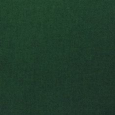 Vidaxl Masážní zvedací polohovací křeslo tmavě zelené textil