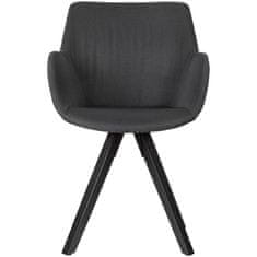 Bruxxi Jídelní židle Ronny (SET 2 ks), textil, černá