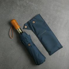 Northix Deštník, Kompakt - 115 cm - Modrý 