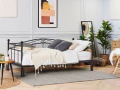 Beliani Kovová postel 80 x 200 cm černá TULLE