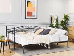 Beliani Kovová postel 80 x 200 cm černá TULLE