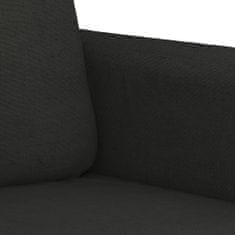 Vidaxl 3dílná sedací souprava s poduškami černá textil