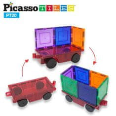 PicassoTiles 2ks magnetických vozidel - AUTO TRUCK SET 