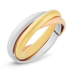 Troli Ocelový tricolor prsten KRS-247 (Obvod 49 mm)