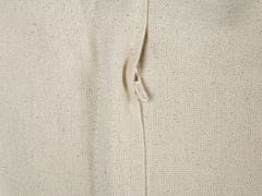 Beliani Bavlněný polštář se střapci 45 x 45 cm béžový/ šedý HELICONIA