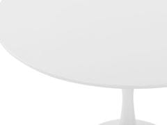 Beliani Kulatý jídelní stůl 90 cm bílý BOCA