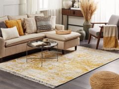 Beliani Vintage koberec 160 x 230 cm žlutý/ béžový BOYALI
