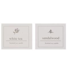 VELMAL DIY sada na výrobu svíček 2 ks - Sandalwood a White Tea - bílá