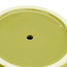 botle Keramický květináč Zelená Kulatý 13 cm Klasický z přírodních materiálů Lesk