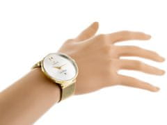 Gino Rossi Dámské analogové hodinky s krabičkou a magnetickým zapínáním Livren zlatá