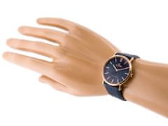 Gino Rossi Pánské analogové hodinky s krabičkou Nealgi tmavě modrá