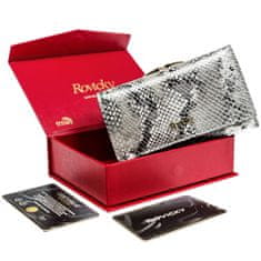 Rovicky Dámská kožená peněženka se zabezpečením RFID Pastel stříbrná univerzální