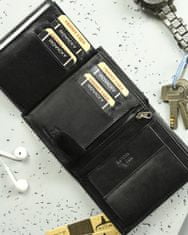 Always Wild Pánská kožená peněženka se zabezpečením RFID Nystad černá univerzální