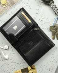 Always Wild Pánská kožená peněženka se zabezpečením RFID Nystad černá univerzální
