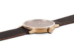 BeWooden Dámské dřevěné analogové hodinky s řemínkem z pravé kůže Aurum Watch 70-105 mm červená