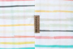 BeWooden Dámský bavlněný šátek Lines Scarf bílá 85x60x60