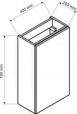 Stolkar Koupelnová skříňka s umyvadlem OIA 40 cm dub sonoma